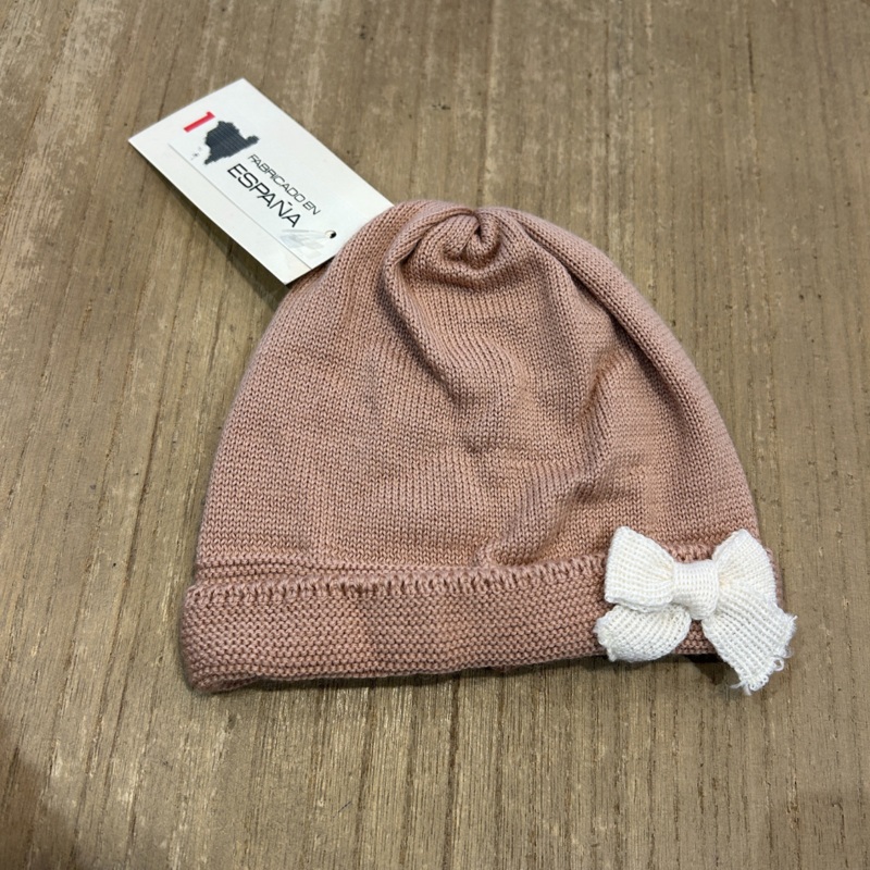 Baby Knitted Hat Rose Pink 3-6m