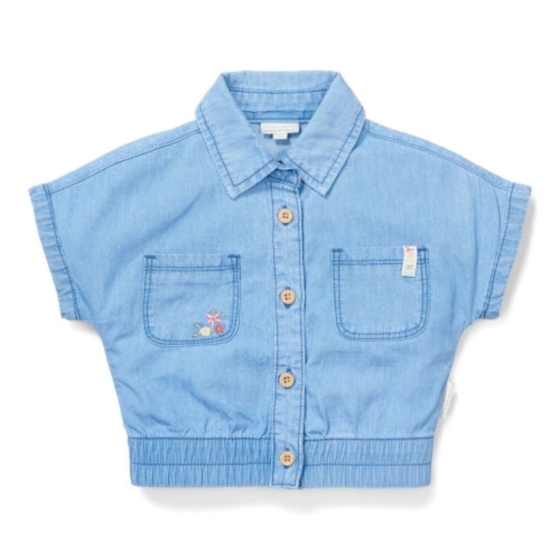 Blouse short sleeves Denim 74