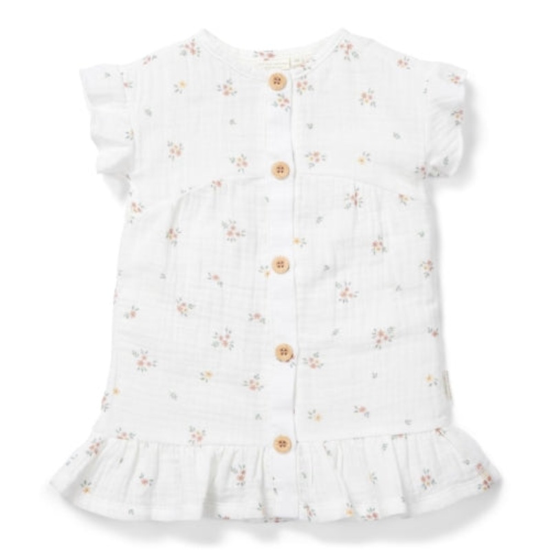 Muslin dress short sleeves Meadows 74