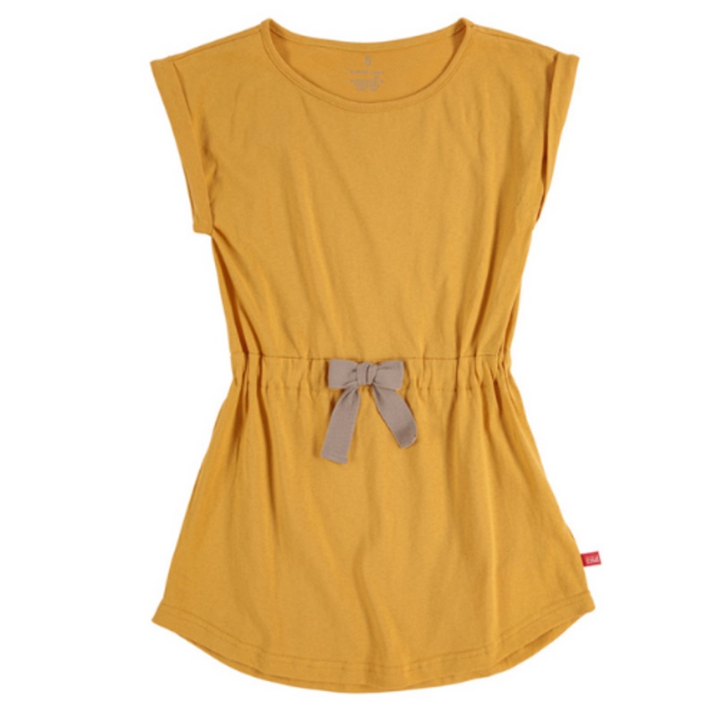 Sundress with herringbone bow - Mustard 6 years