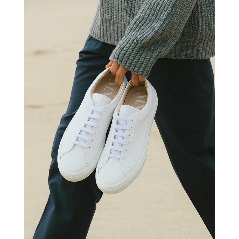 Men's Calf Leather Sneakers Canyon - White 39