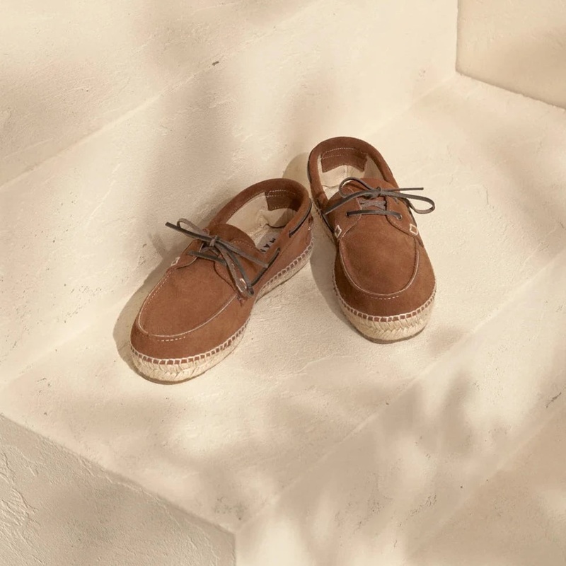 Men's Suede Boat Shoes Espadrilles Hamptons - Brown Sugar 39