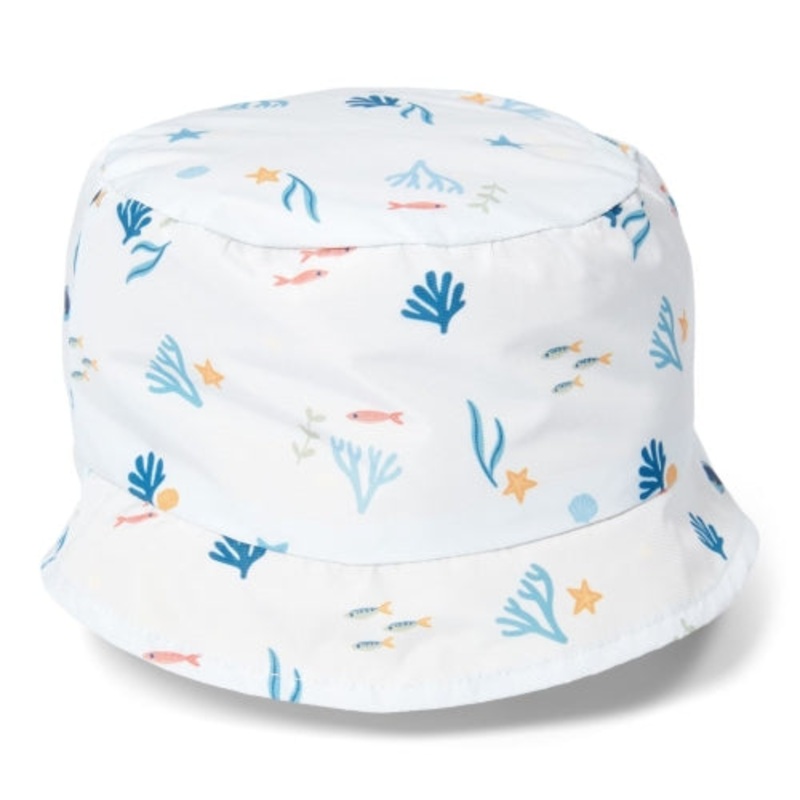 Reversible sun hat Honey Yellow / Ocean Treasures Size 1