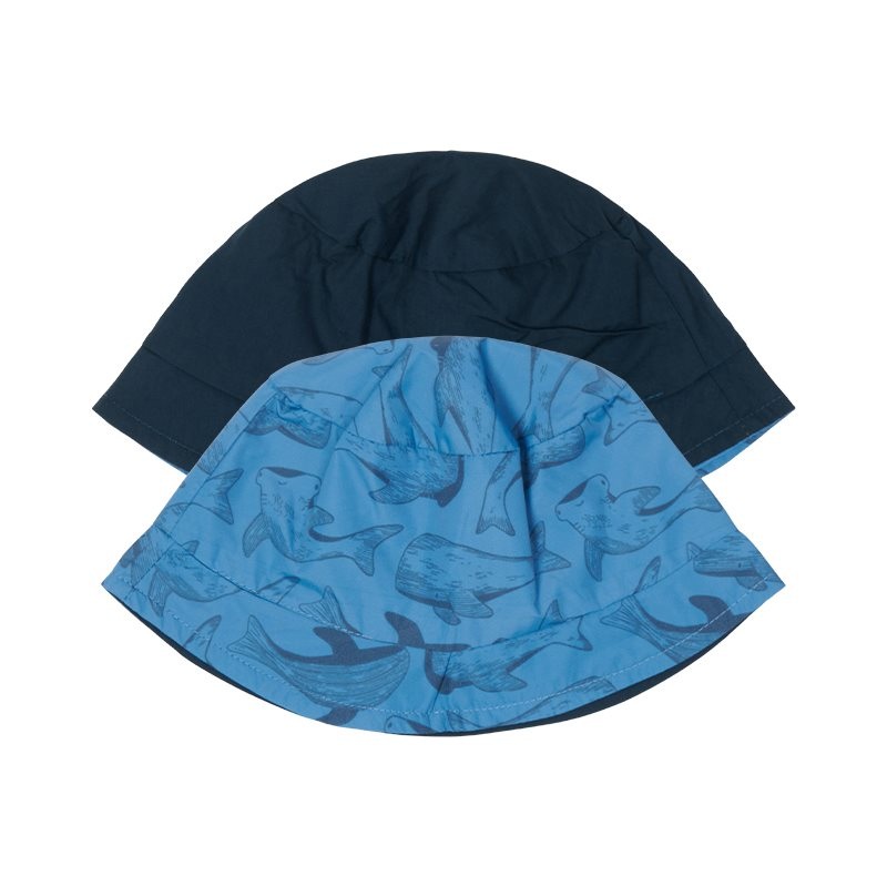 Reversible sun hat Sea Life / Blue Size 1