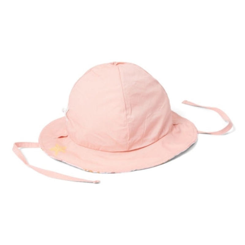 Reversible sun hat Starfish Pink / Ocean Dreams Pink Size 1