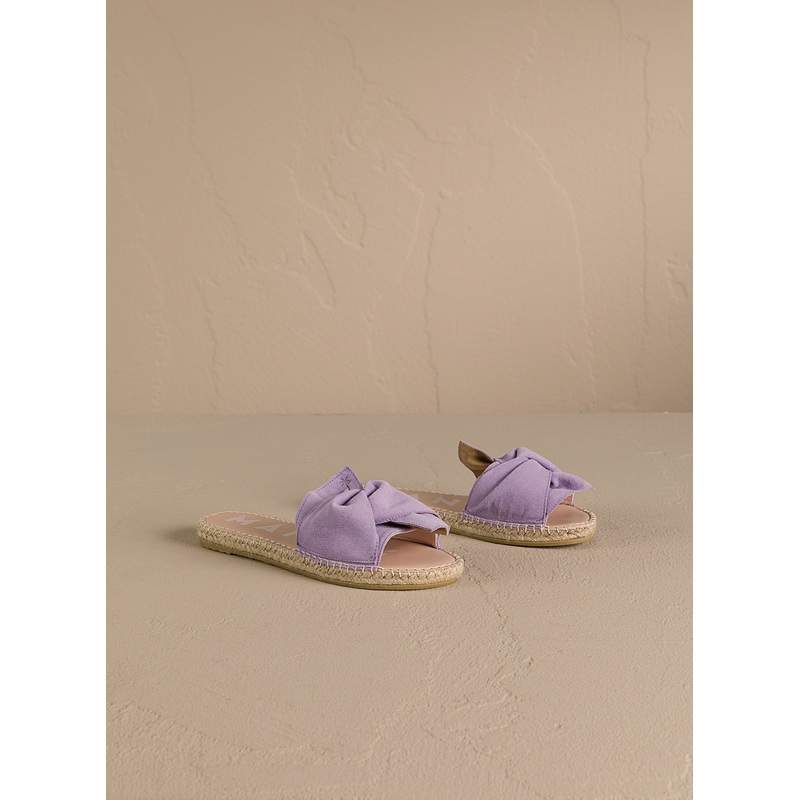 Women's Soft Suede Sandals With Knot Hamptons - Lilac 36
