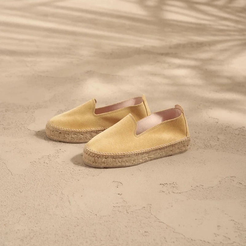 Women's Suede Double Sole Espadrilles Hamptons - Inca Cream 37