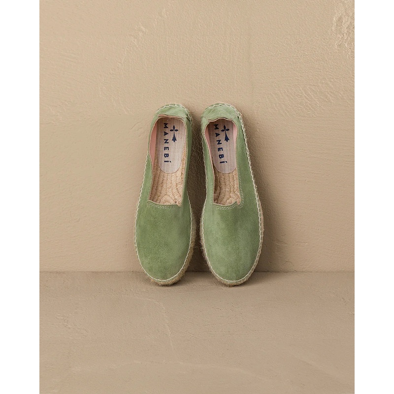 Women's Suede Double Sole Espadrilles Hamptons - Sage 37