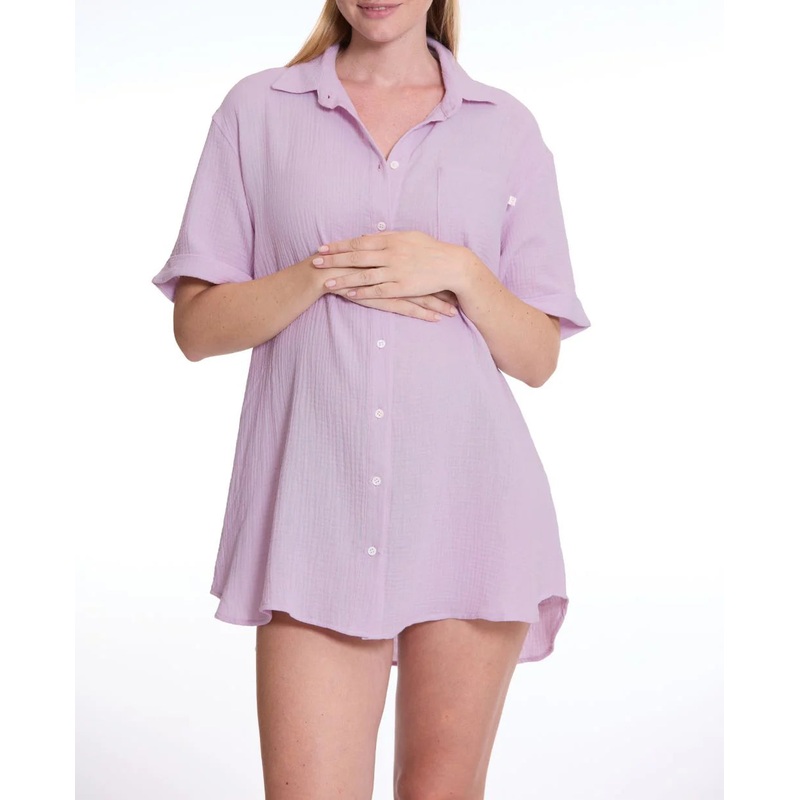 Maternity Nightdress Ice Cream - Lilac XS/S