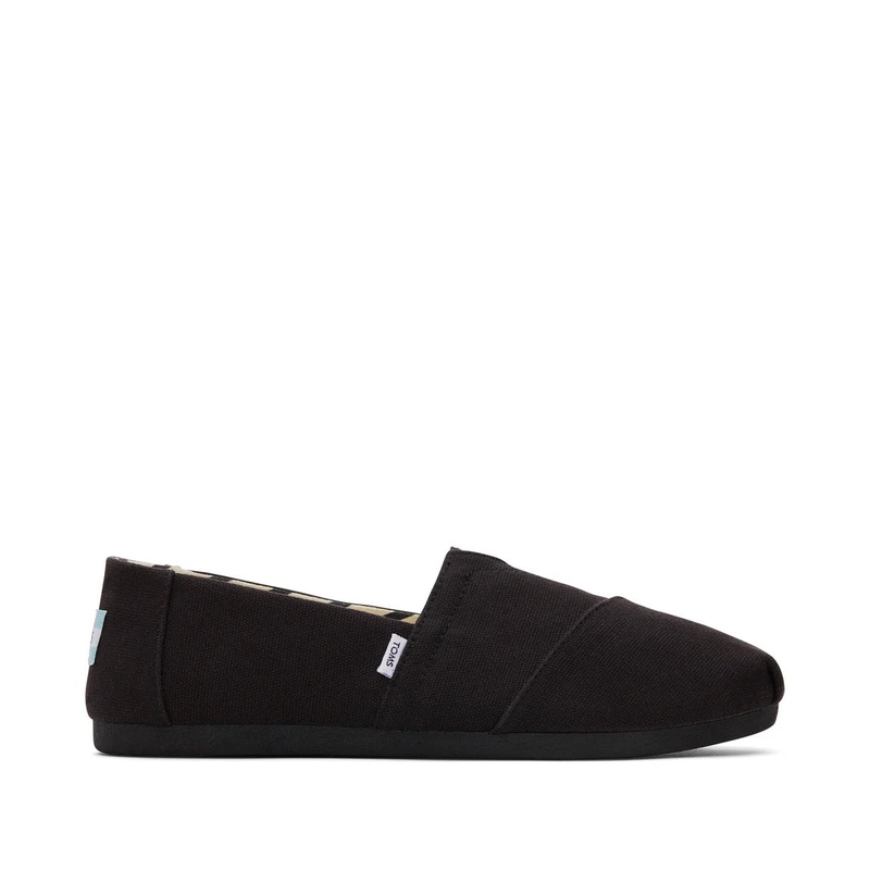 Men's Alpargata Recycled Cotton Canvas Black 39