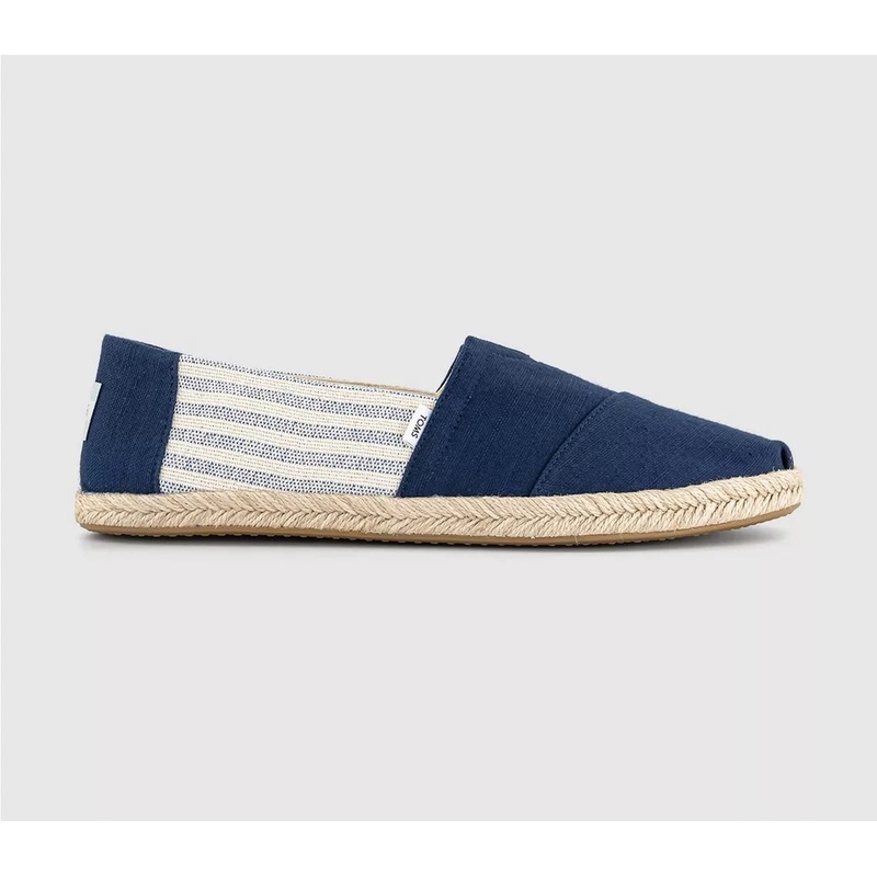 Men's Alpargata Rope Cotton Soft Navy Stripe 39