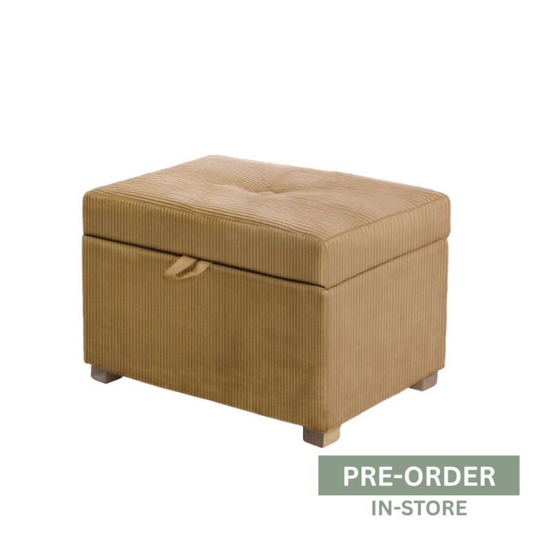 Serena Footstool Corduroy Caramel Corduroy