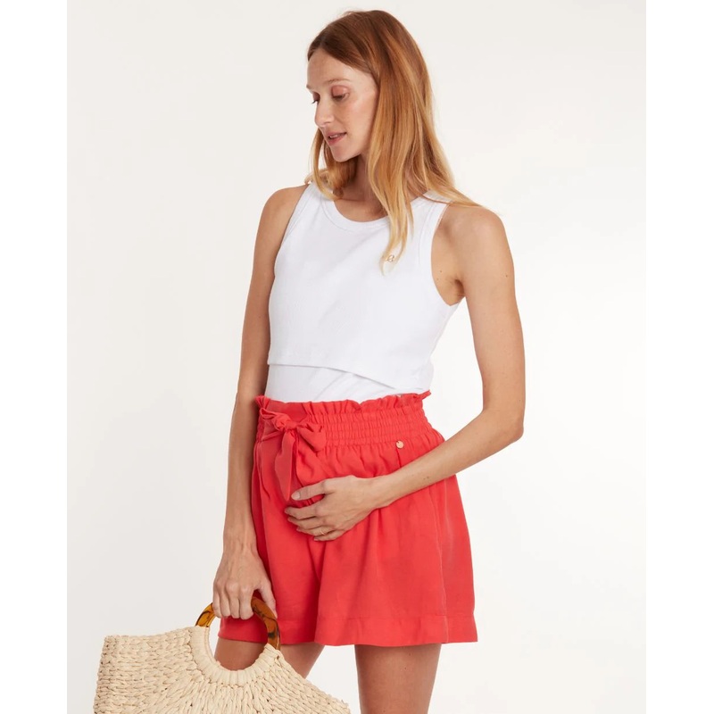 White carnac pregnancy and breastfeeding tank top S