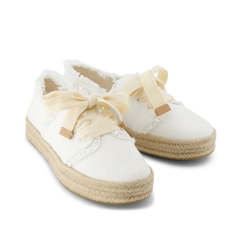 Women's Carolina Lace-Up Espadrille - White Beachside Woven 35.5