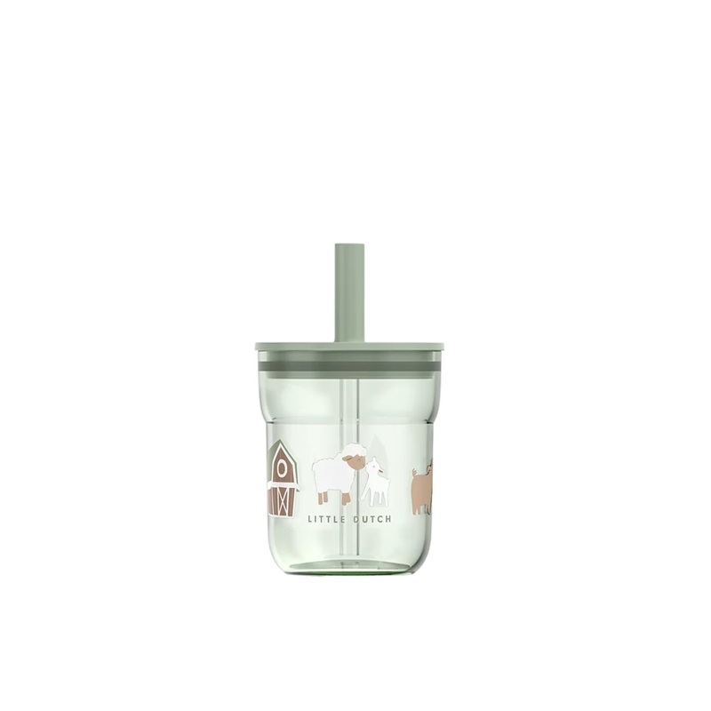 Children's Glass with Straw - Little Farm