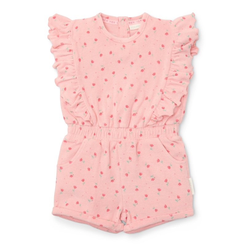 Playsuit Sunny Flowers - Blush Pink 62/68
