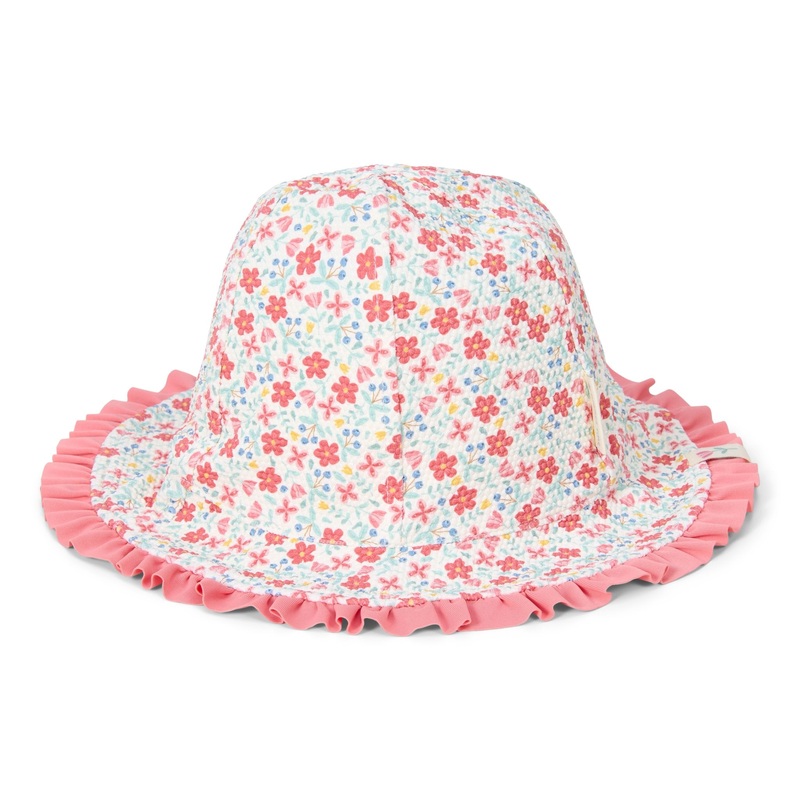 Reversible Sun Hat - Sunny Flowers Multicolour Size 1