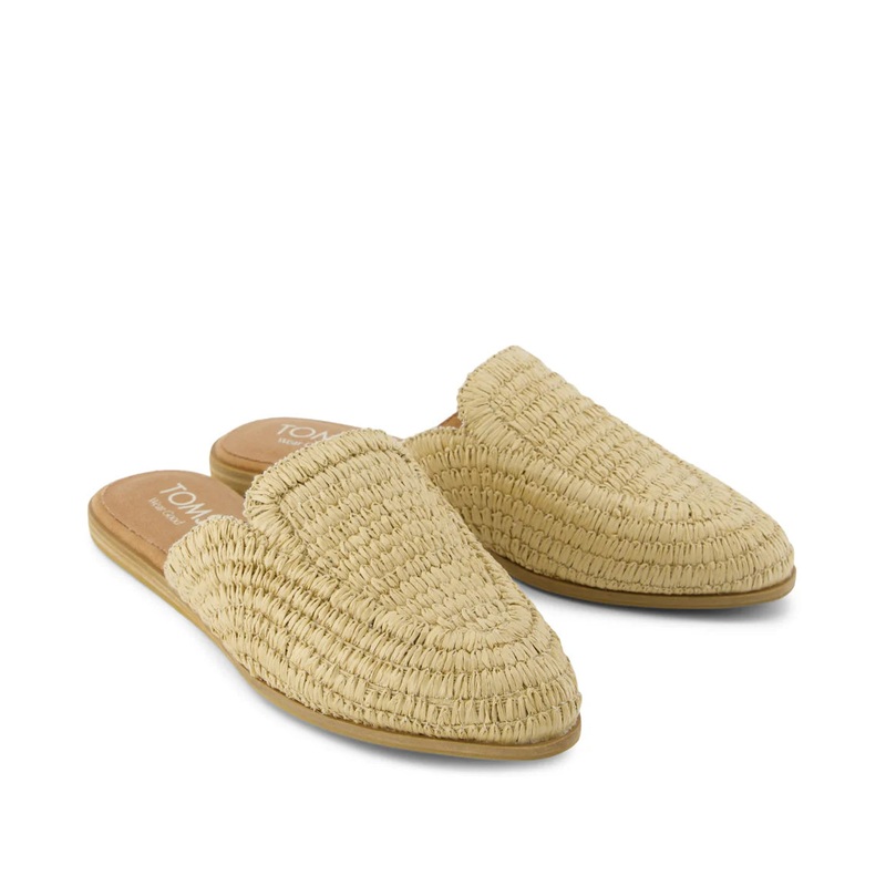 Women's Jade Flats - Almond Raffia 35.5