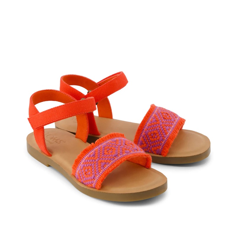 Youth Remi Ankle Strap Sandal - Flame Diamond Global Strap 30