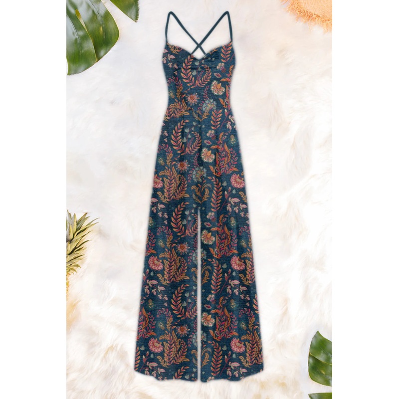 Halley Cowl Jumpsuit Daisies S