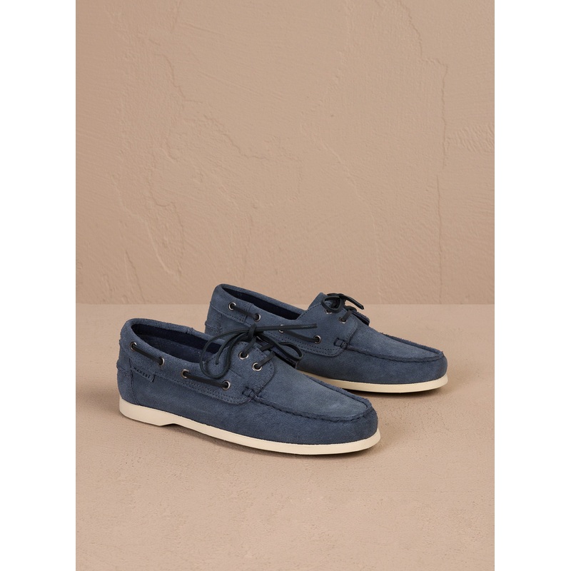 Men's Suede Boat Shoes - Patriot Blue 40