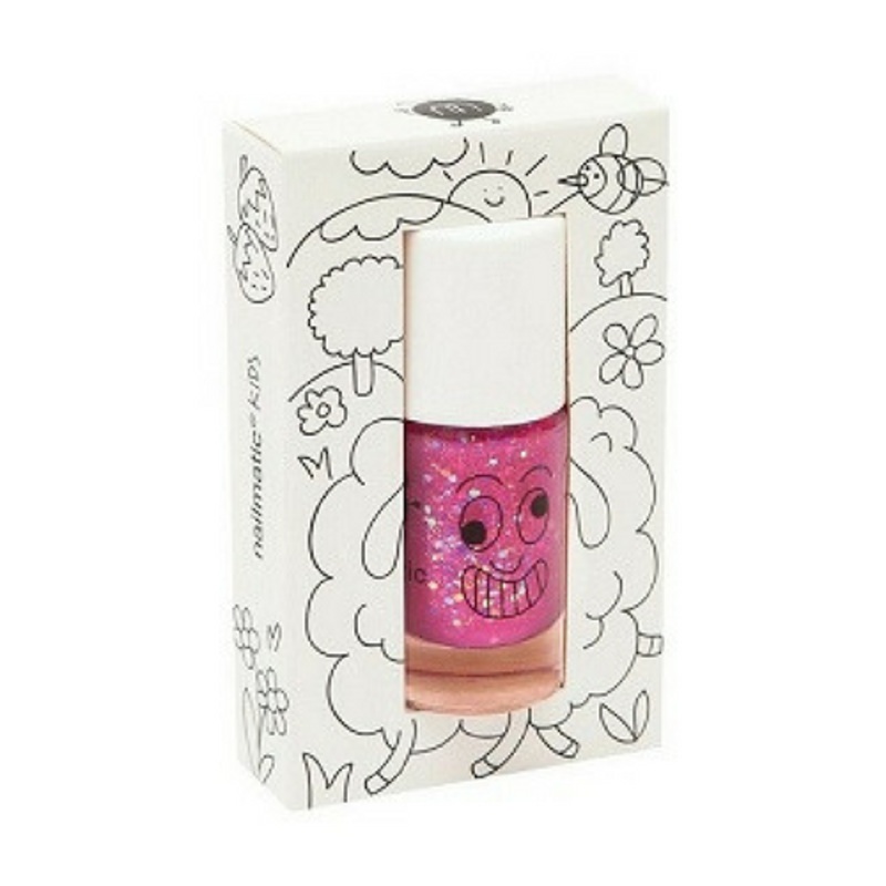 Glitter Nail Polish - Sheepy - Clear Raspberry