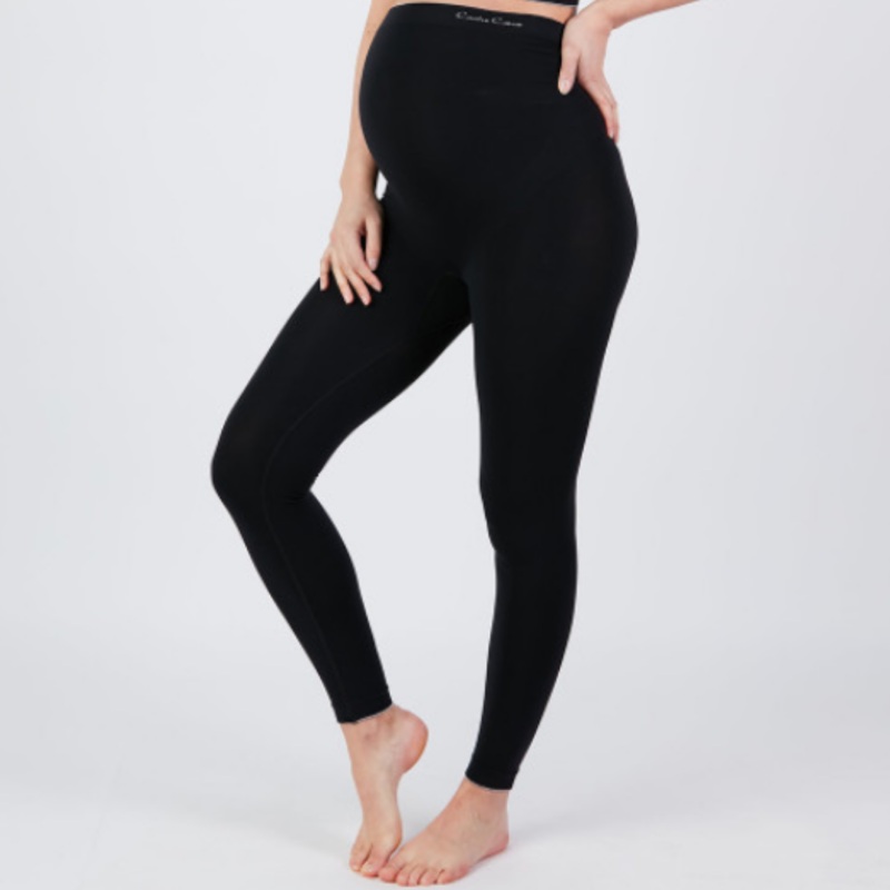 Maternity leggings - Illusion - Black L/XL