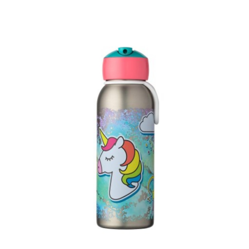 Insulated bottle flip-up Campus 350 ml - Unicorn