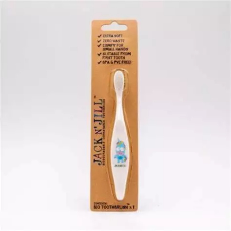 Jack N' Jill Bio Toothbrush (TM) Compostable & Biodegradable Handle Unicorn