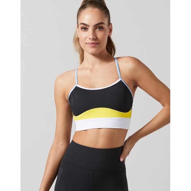 Karvina-2X Black/Citrus Sport Bra XS