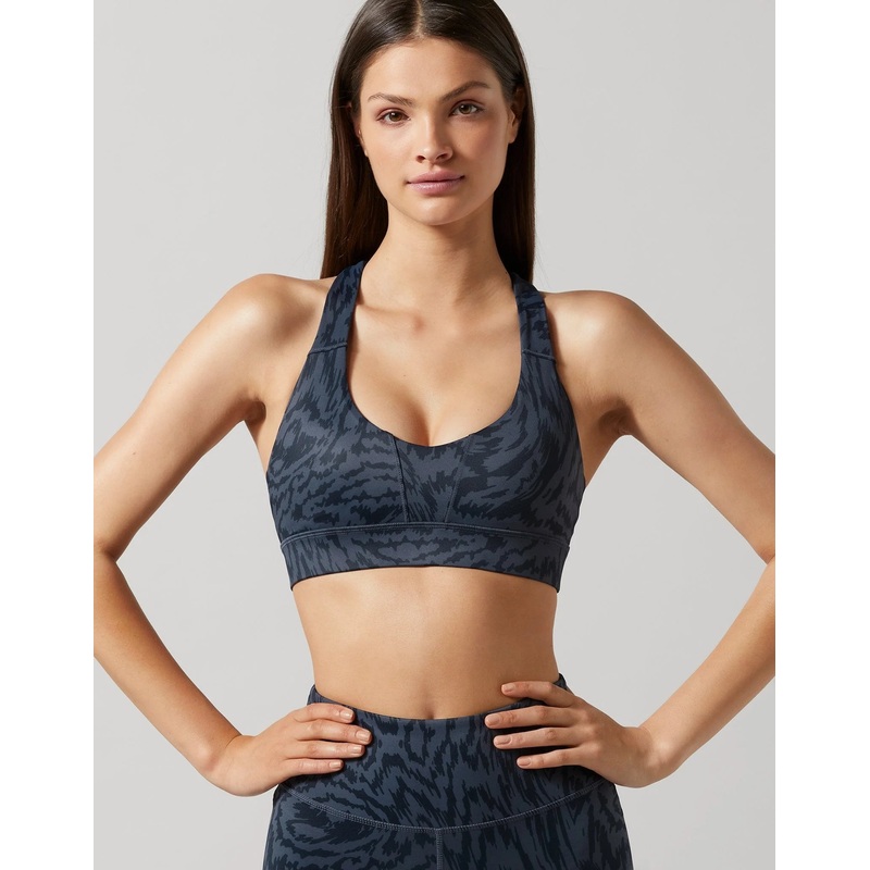 Kira Sports Bra - Ink Liquid Print XS