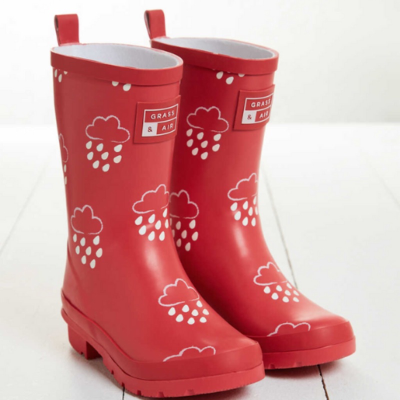 Older Kids Colour Revealing Red Coral Wellies UK4