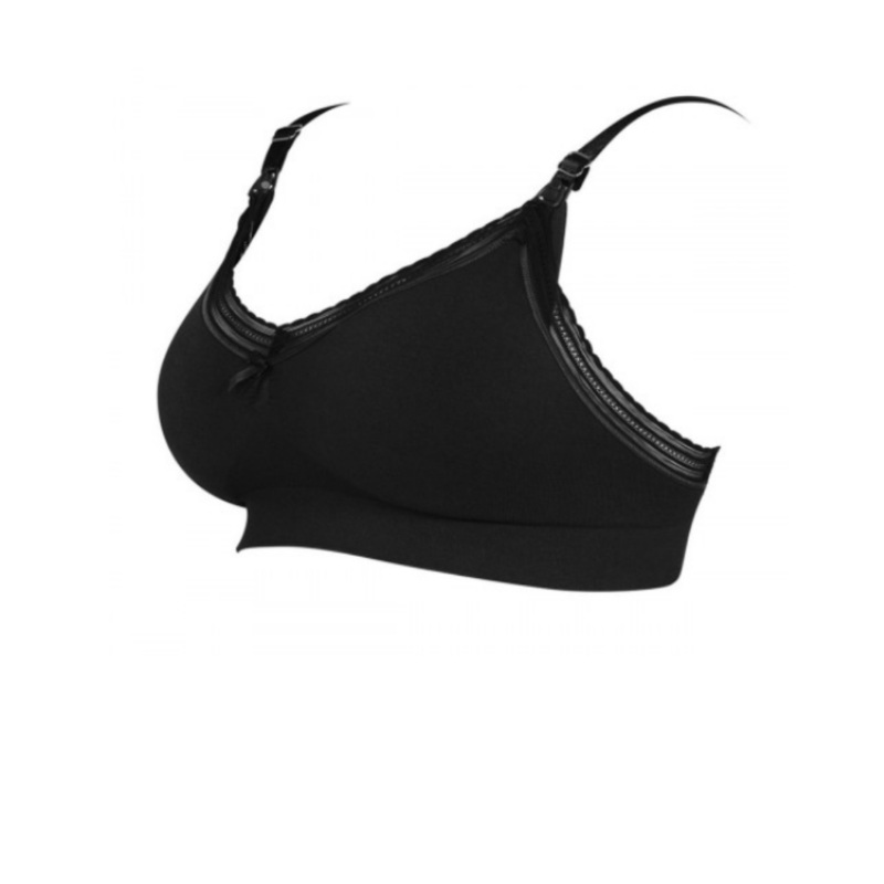 Maternity and nursing seamless bra - Milk - Black S