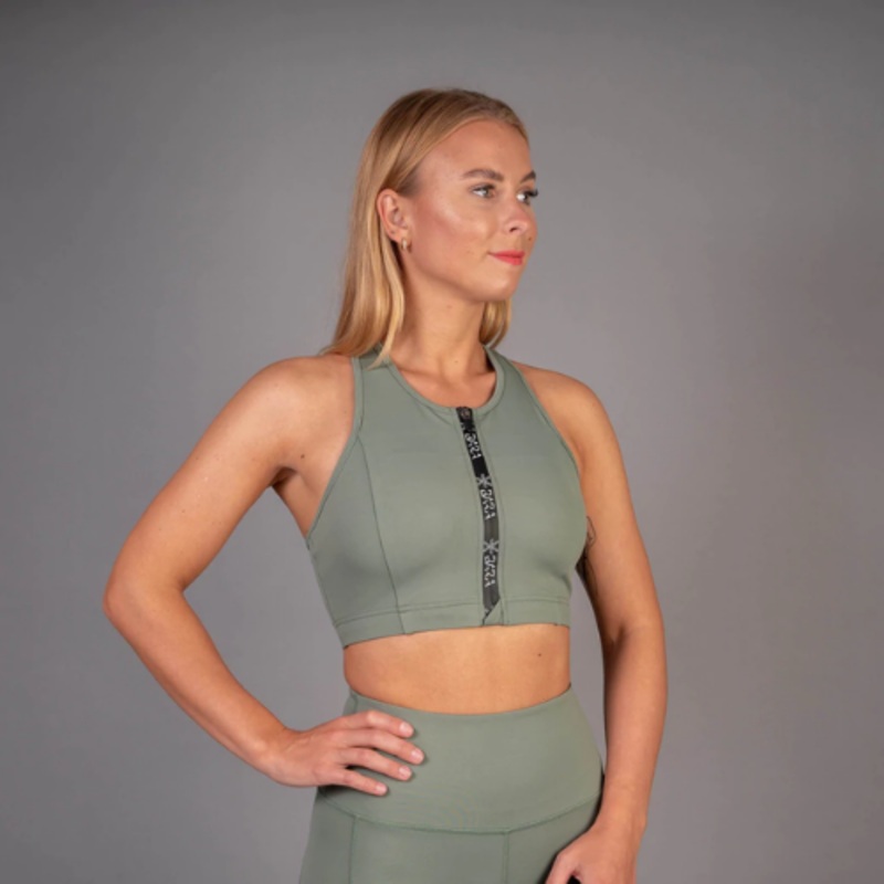 Khaki Empower Sports Bra S