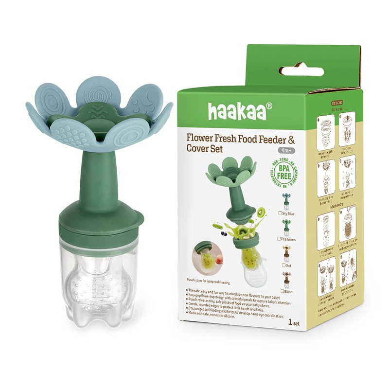 Flower Fresh Food Feeder & Cover Set Sky Blue