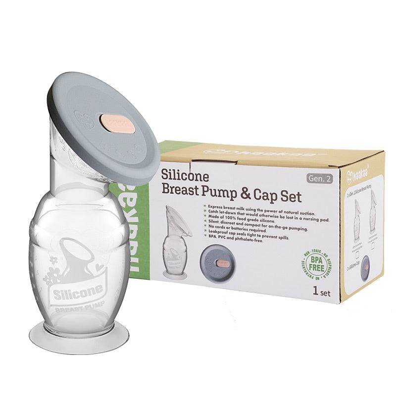 Haakaa Generation 2 Silicone Breast Pump with Suction Base and Cap Gift Set 150 ml