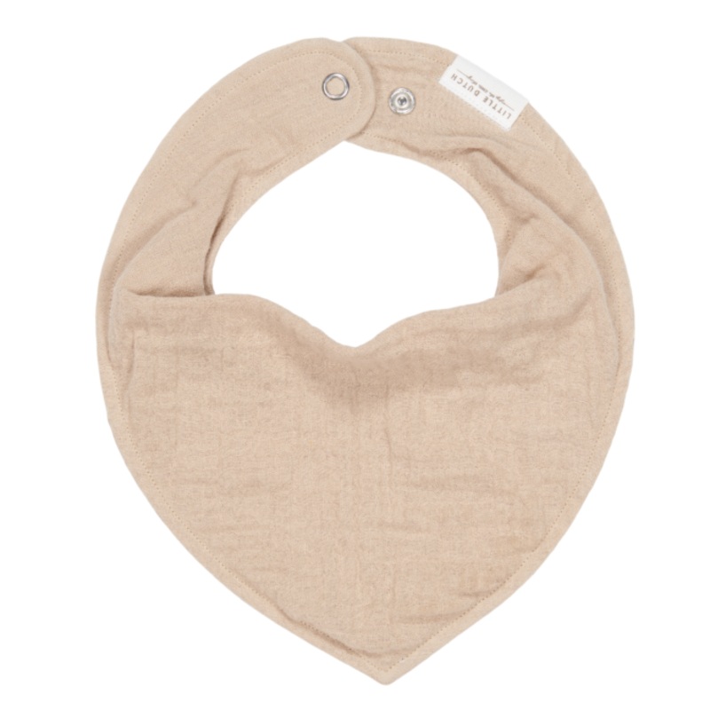 Bandana Muslin Bib Beige