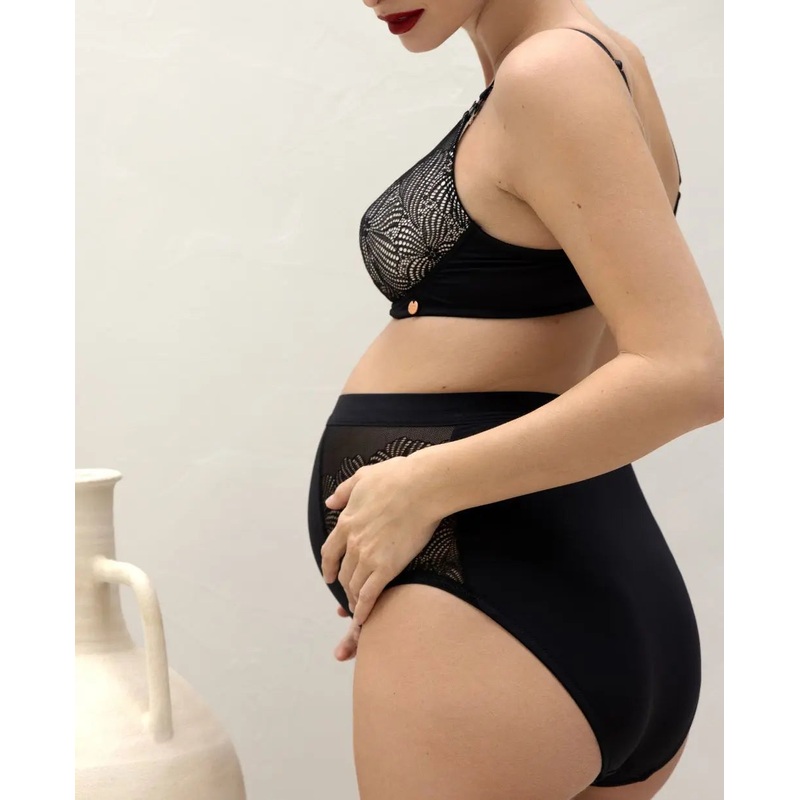 Maxi maternity panties DAHLIA black S
