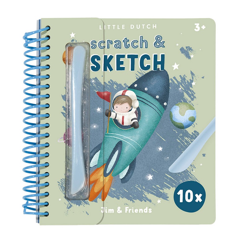 Scratch & sketchbook book "Jim & Friends"