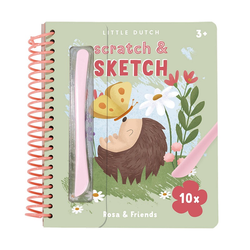 Scratch & sketchbook book "Rosa & Friends"