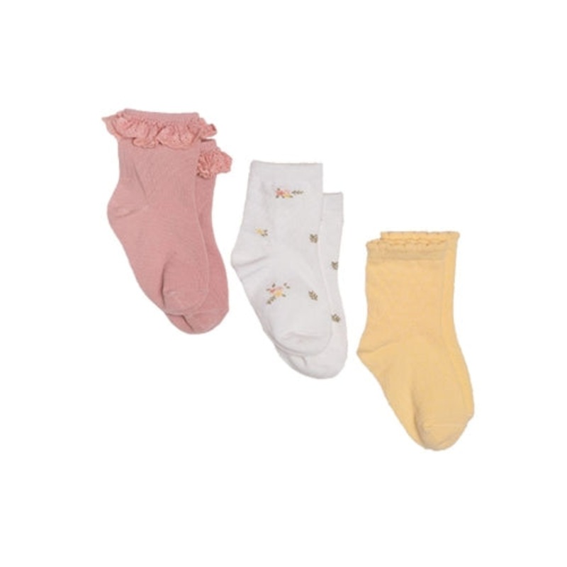3-pack Socks Flower/ Meadows/ Honey 17-19 size