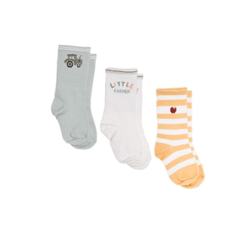 3-pack Socks Little Farm / Stripes 17-19 size