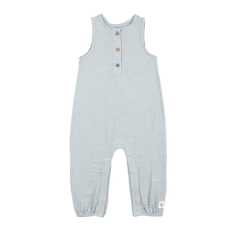 Muslin Jumpsuit GOTS - Powder Blue 62/68 3-6m