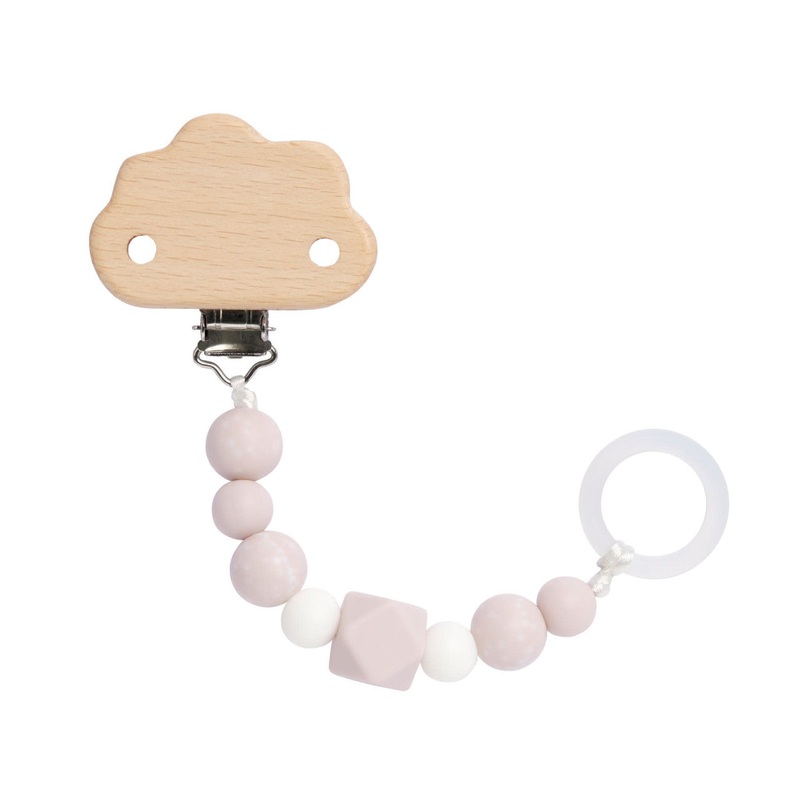 Soother Holder - Little Universe Cloud pink