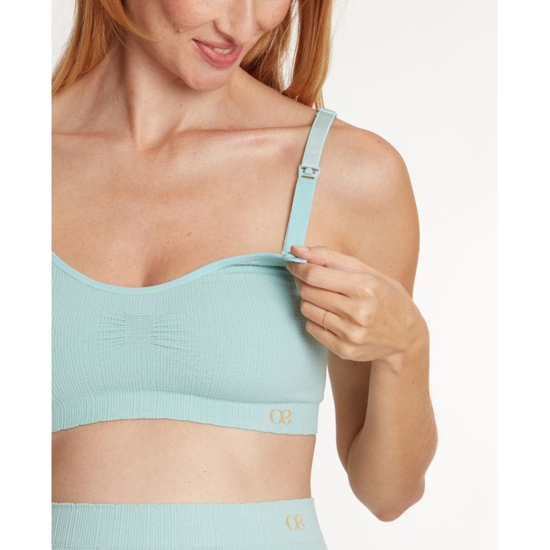 Zoe Celadon pregnancy and nursing bra S