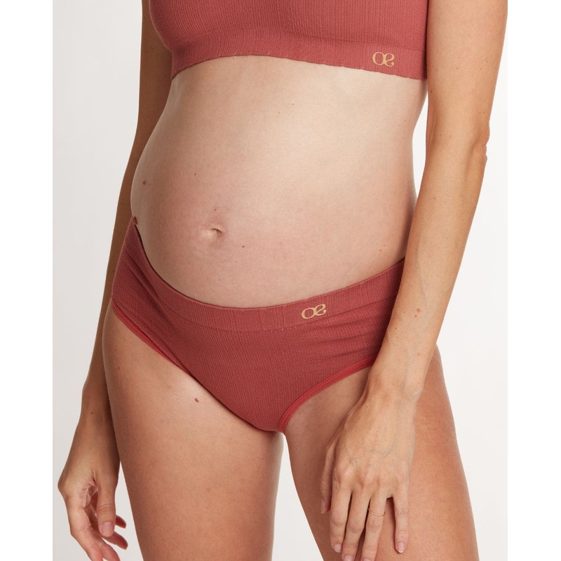 Zoe maternity low-rise briefs terracotta S