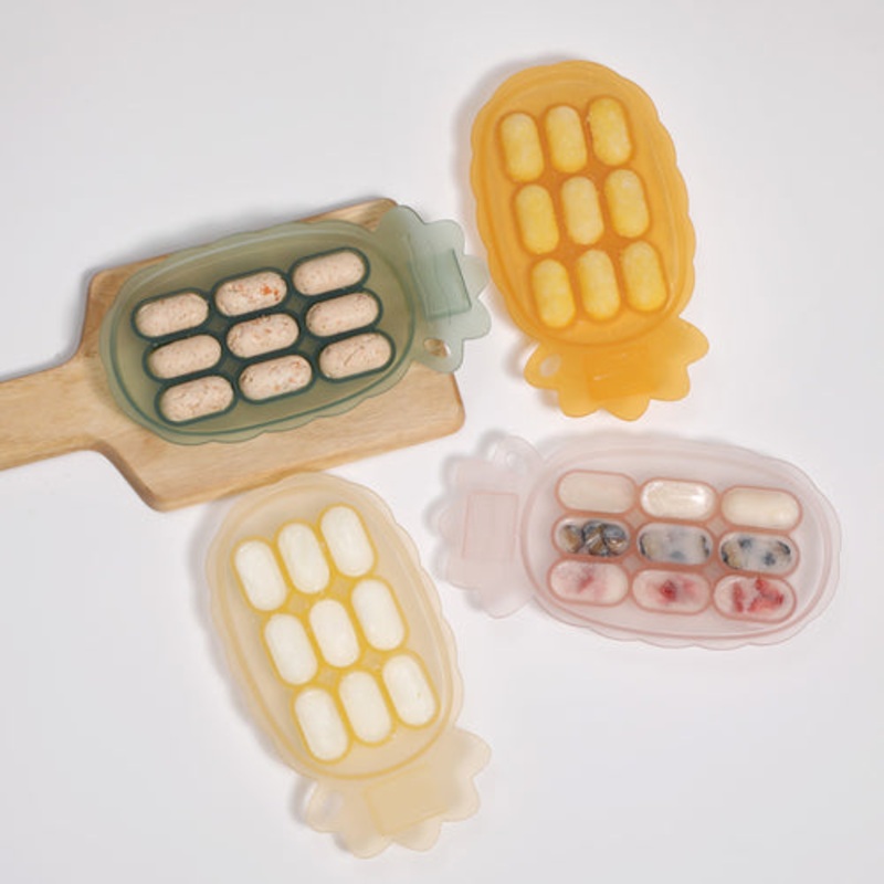 Haakaa Pineapple Silicone Nibble Tray Pea Green