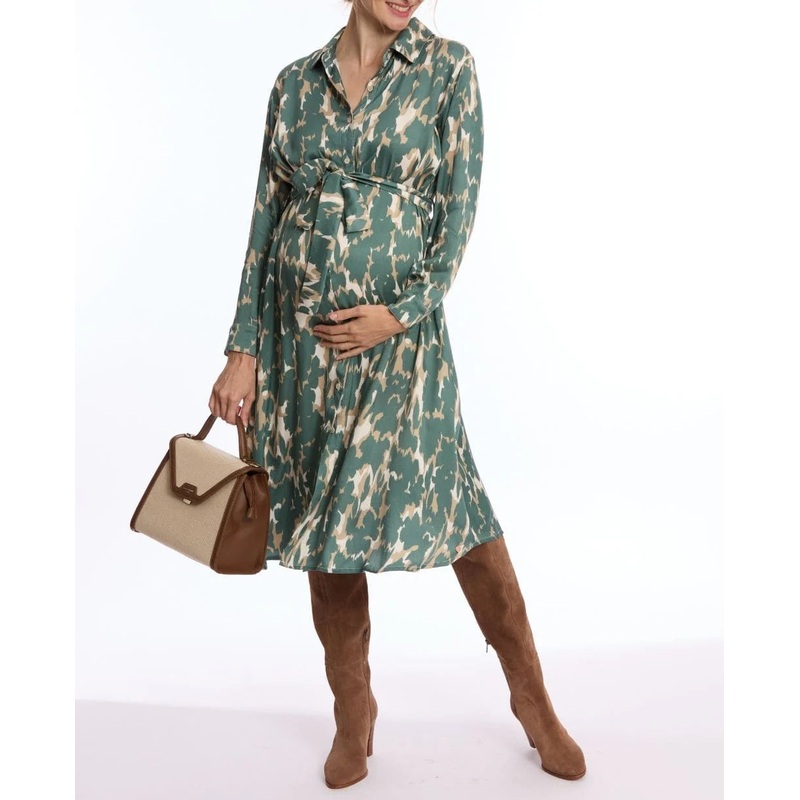 Maternity and Nursing Shirt Dress Rym S