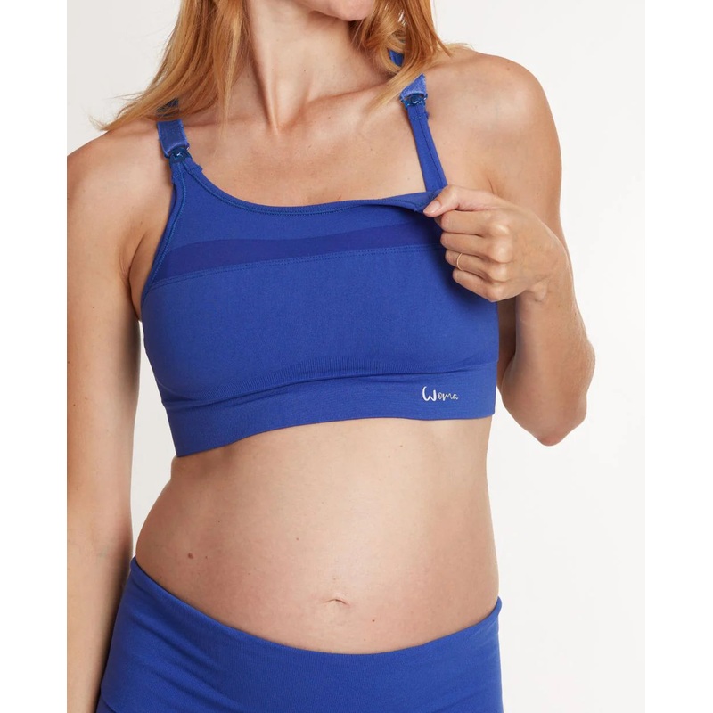 Maternity and nursing sports bra Woma electric blue S
