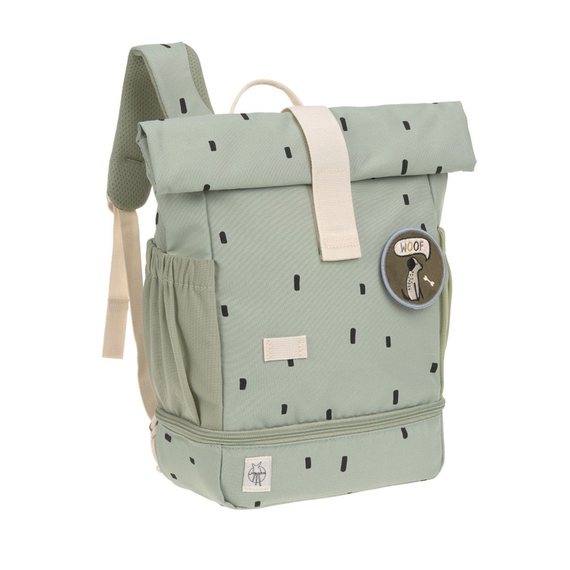 Mini Rolltop Backpack - Happy Prints olive